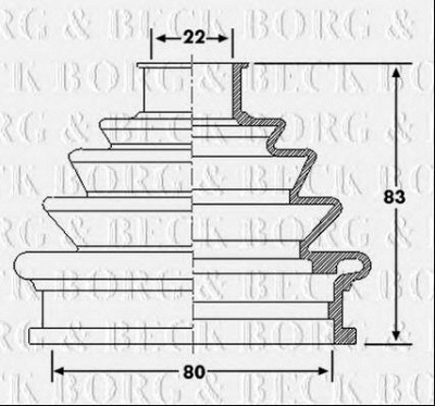 BORG & BECK bcb6175 -  Пыльник, приводной вал